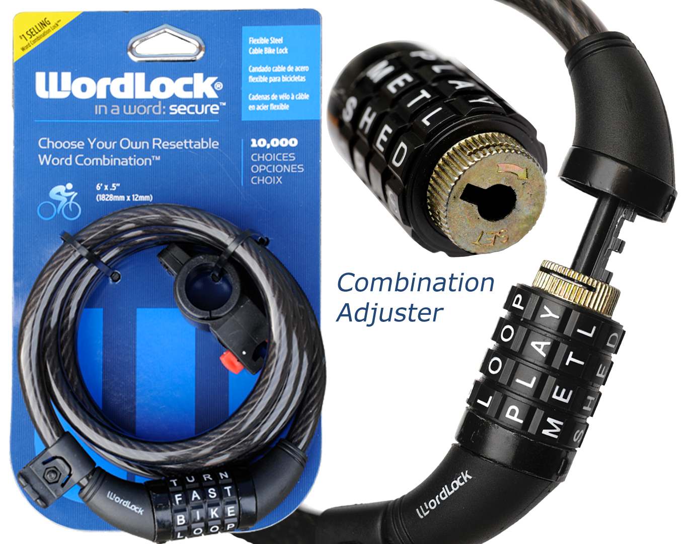 Security cable with combination lock